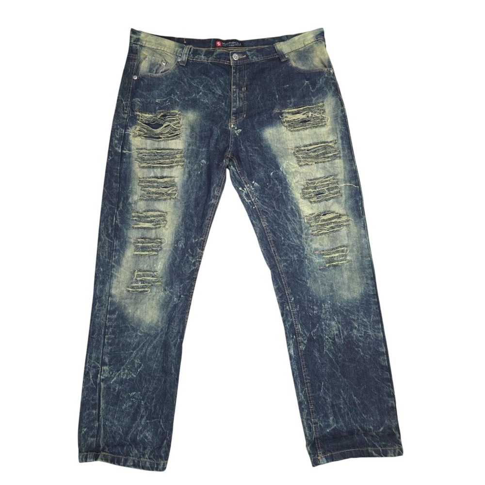 Southpole Mens Distressed Acid Wash Jeans Size 42 x 32 Hop Skater‎ Denim Vintage